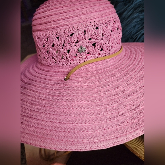 NWT pretty pink Cappelli sunhat with drawstring adjustable - Picture 2 of 4